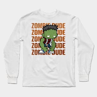 Zombie Dude Creepy Scary Kawaii Zombie Cute Halloween Outfit Long Sleeve T-Shirt